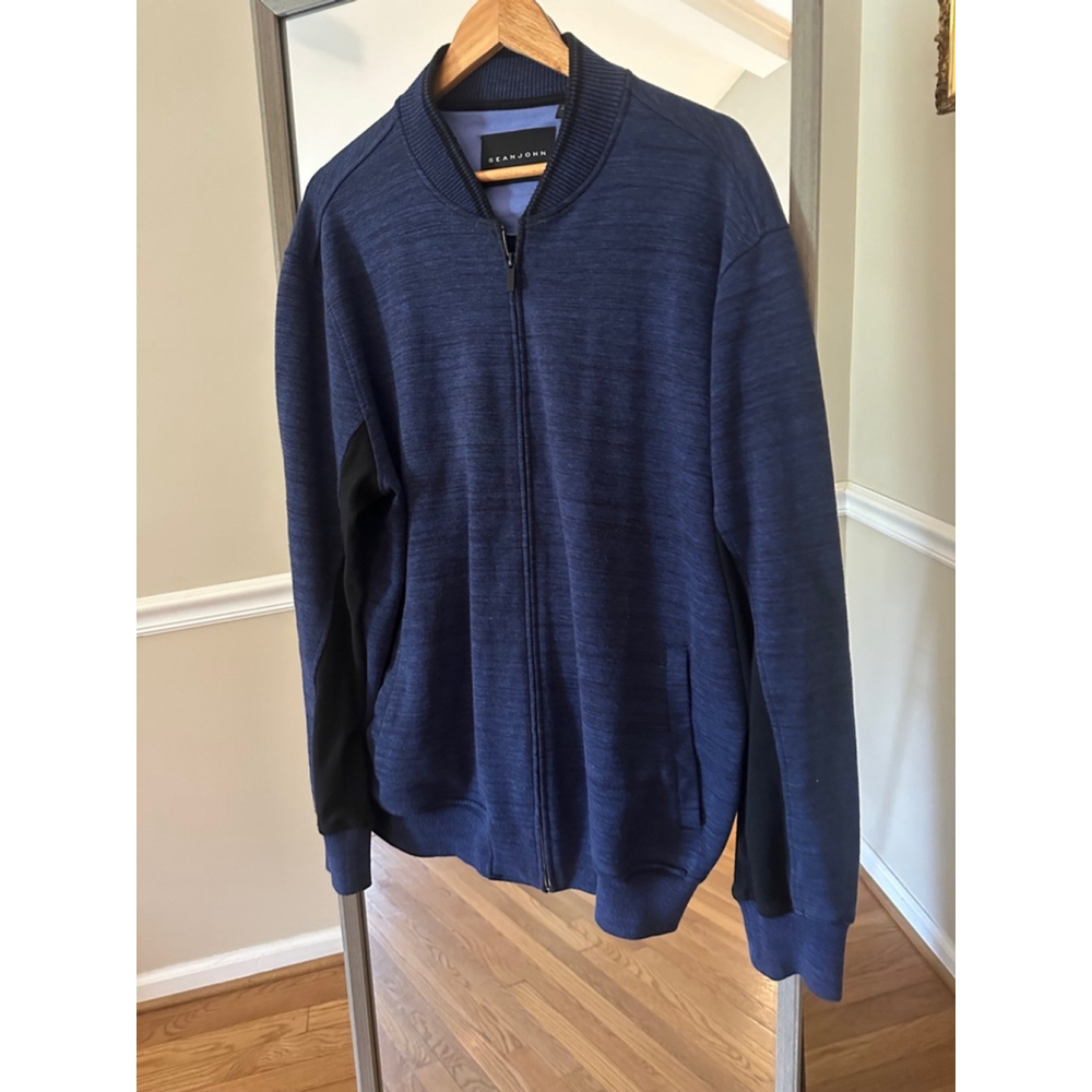 Men's Sean John Jacket XL Blue Full Zip